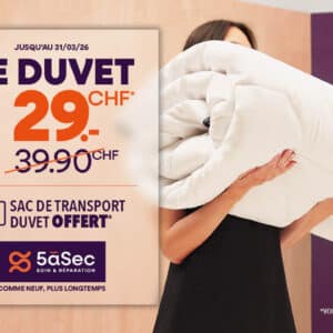 5àsec – rabais duvet