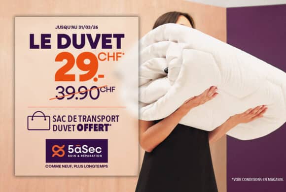 5àsec – rabais duvet