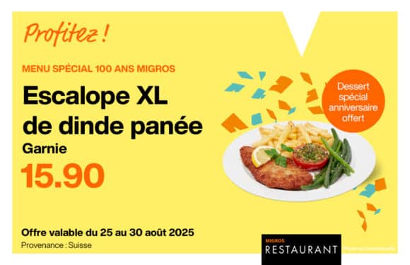 Migros Restaurant – Menu 100 ans